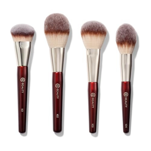 BK BEAUTY Essentials Face Brush Set (4PC), 100% Cruelty-free, Vegan, Softest Makeup Brush Set with 4 Face Brushes | Amazon (US)