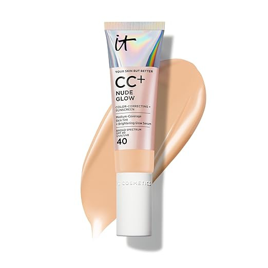 IT Cosmetics CC+ Nude Glow SPF 40 - Medium Coverage Foundation, 2% Niacinamide + Hyaluronic Acid ... | Amazon (US)