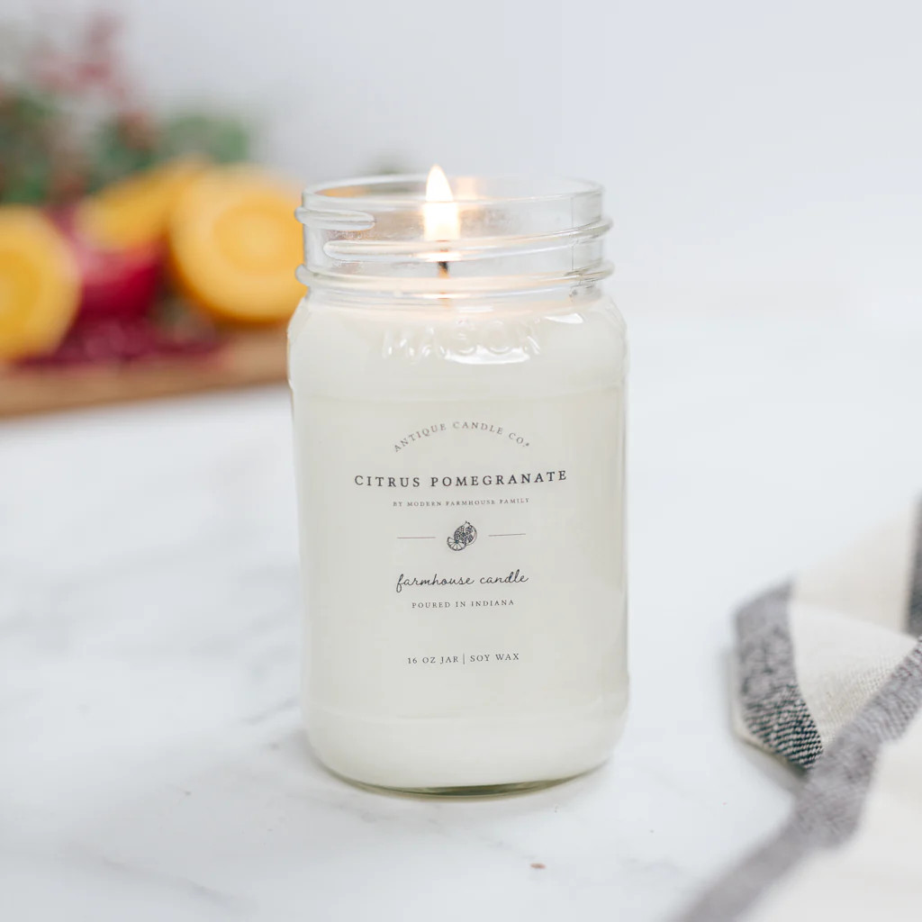 Citrus Pomegranate by Modern Farmhouse Family 16 oz candle | Antique Candle Co.