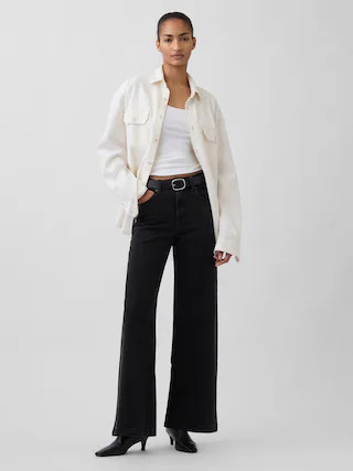 High Rise Stride Wide-Leg Jeans | Gap (US)
