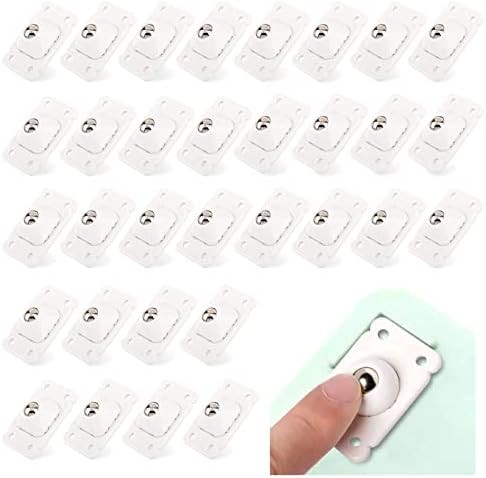 32 PCS Self Adhesive Caster Wheels, 360 Degree Swivel Mini Adhesive Wheels, Stainless Steel Paste... | Amazon (US)