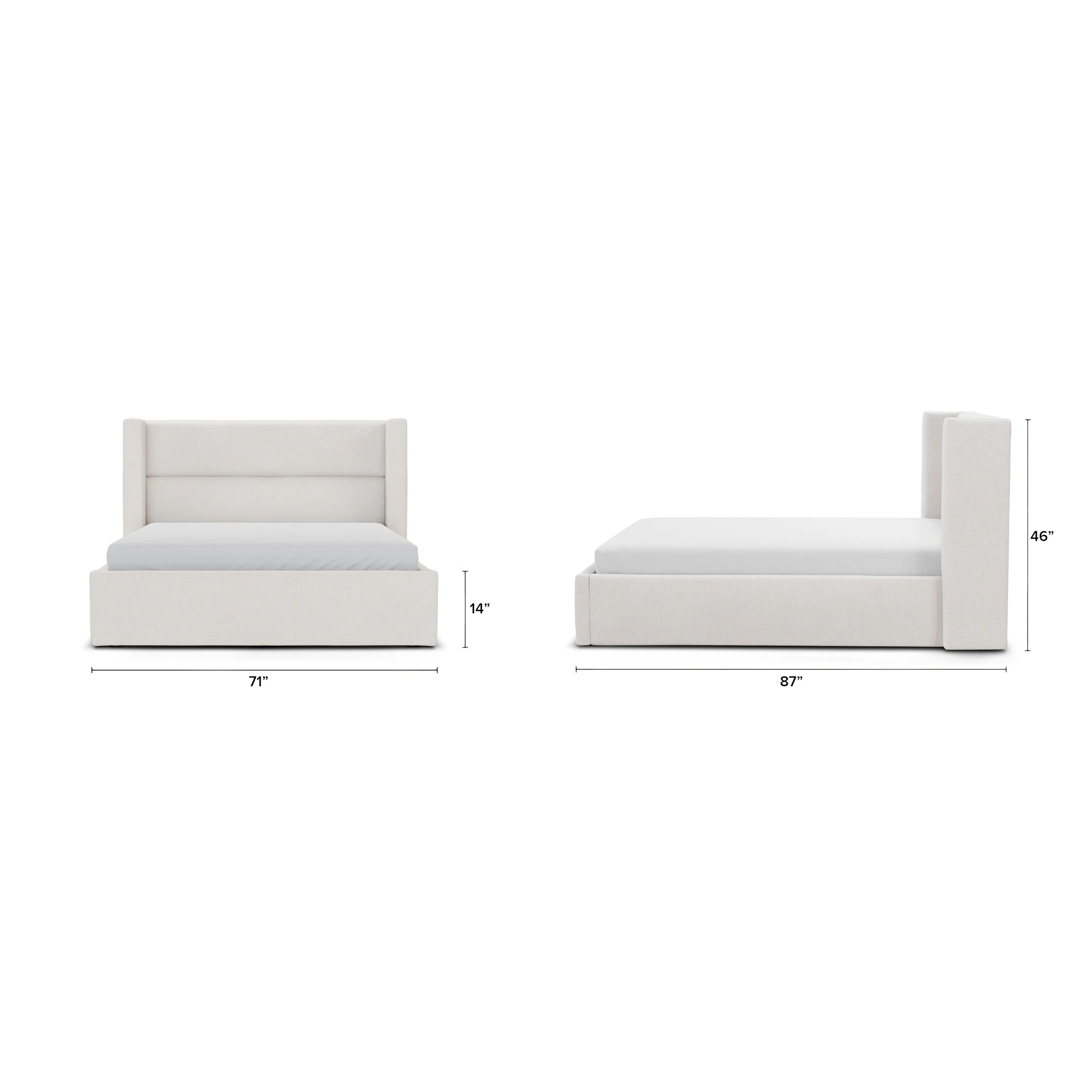 Calabri Queen Bed - Napa White | Article