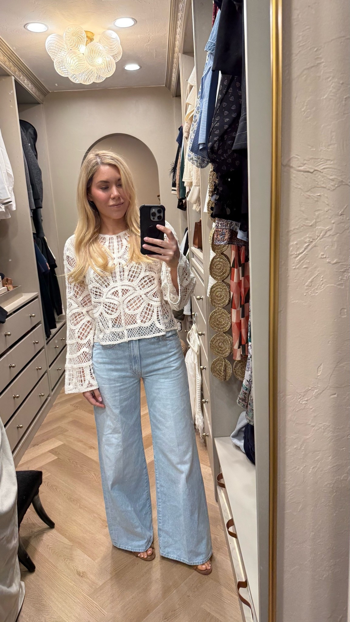 Lace top
(Love these jeans - fit TTS)

#LTKdayinmylife #LTKootd #LTKgrwm