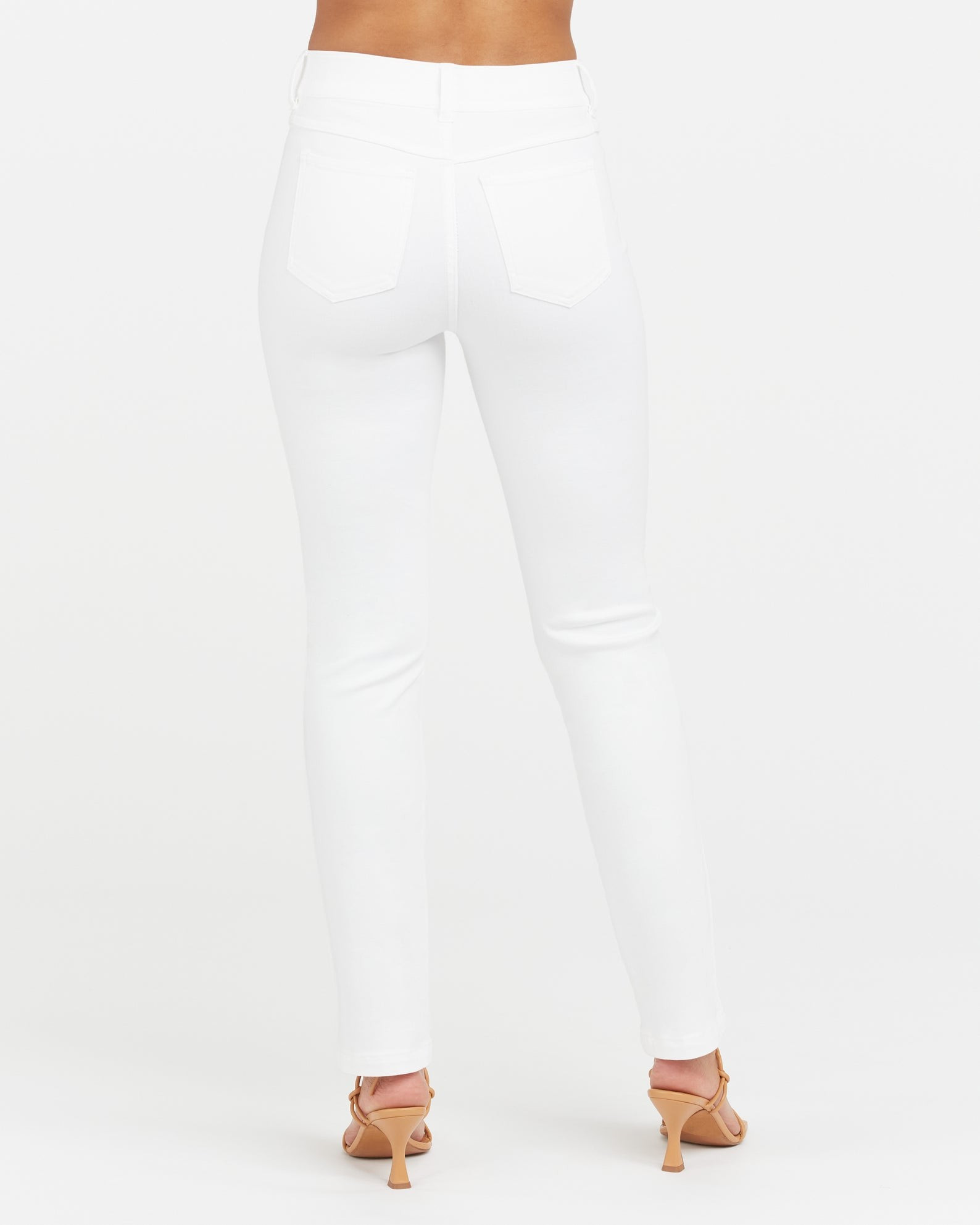 Ankle Straight Leg Jeans, White | Spanx