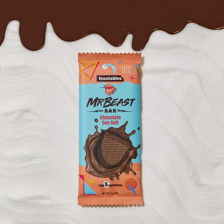 Feastables MrBeast Sea Salt Dark Chocolate Bar, 2.1 oz (60g), 1 bar | Walmart (US)