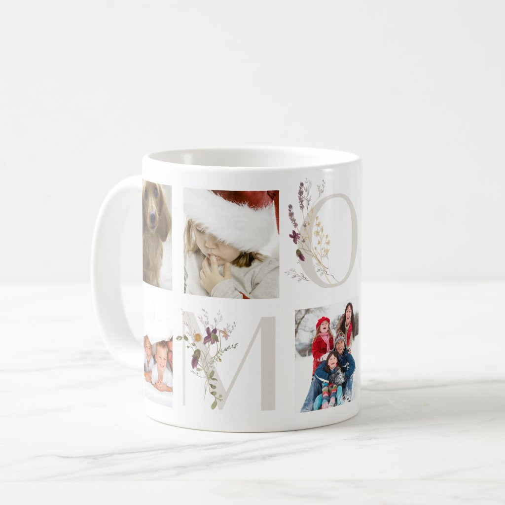Wildflower Letters MOM | Mother's Day Coffee Mug | Zazzle