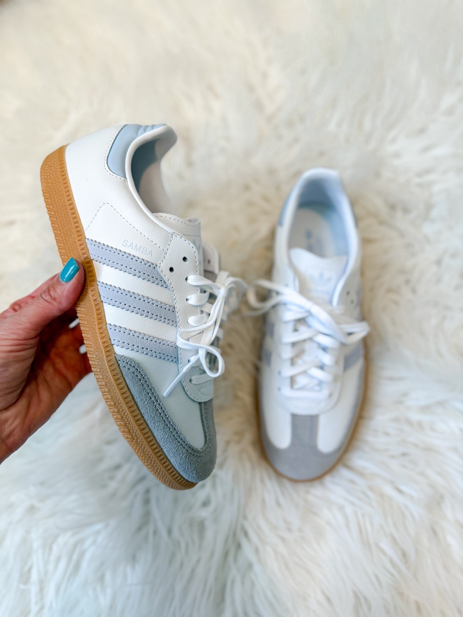 Adidas samba
I’m a 7.5 and got the big girls size 6

#LTKSaleAlert
