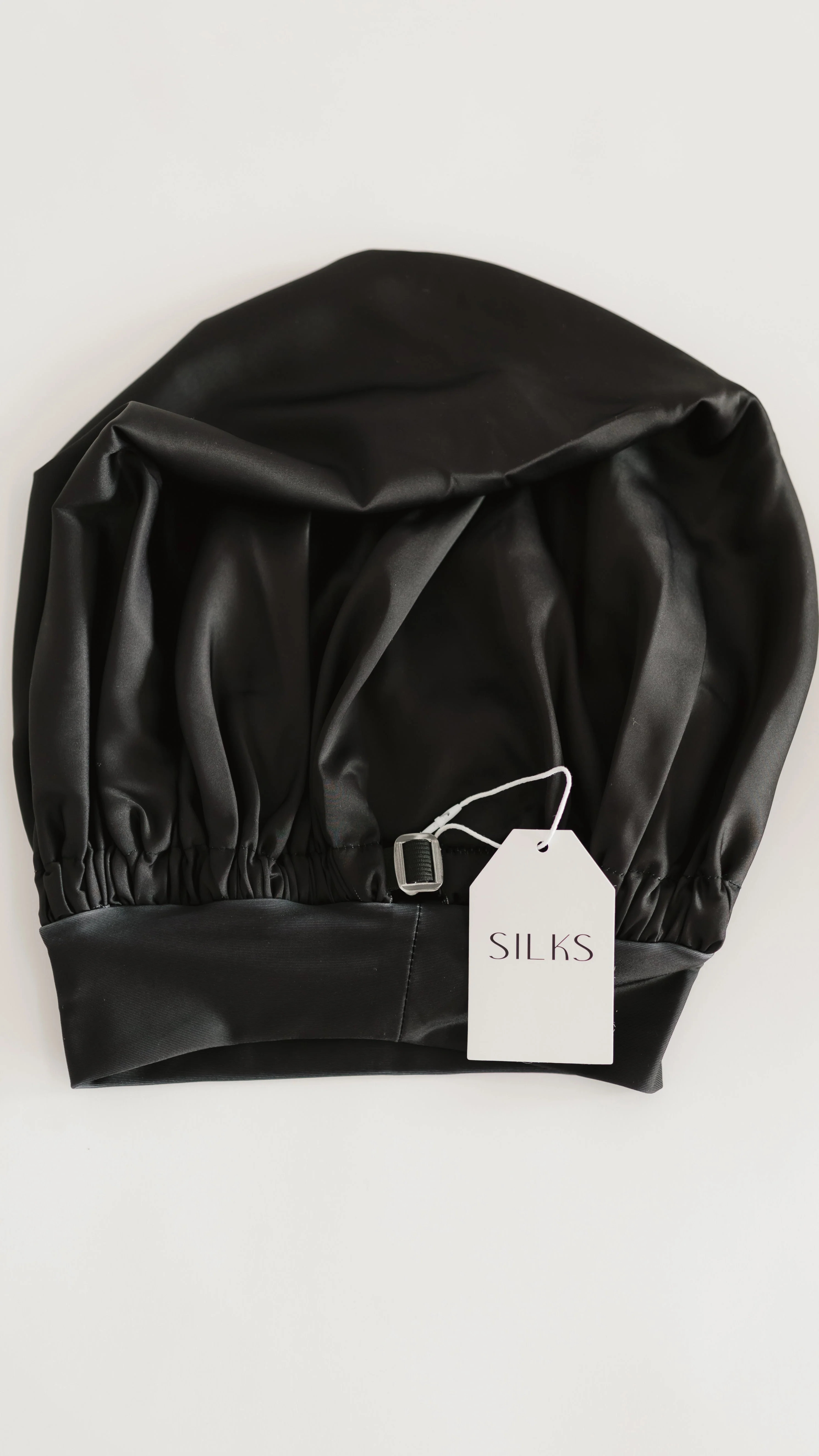 Kids Satin Bonnet in Solid Black | Silks Design