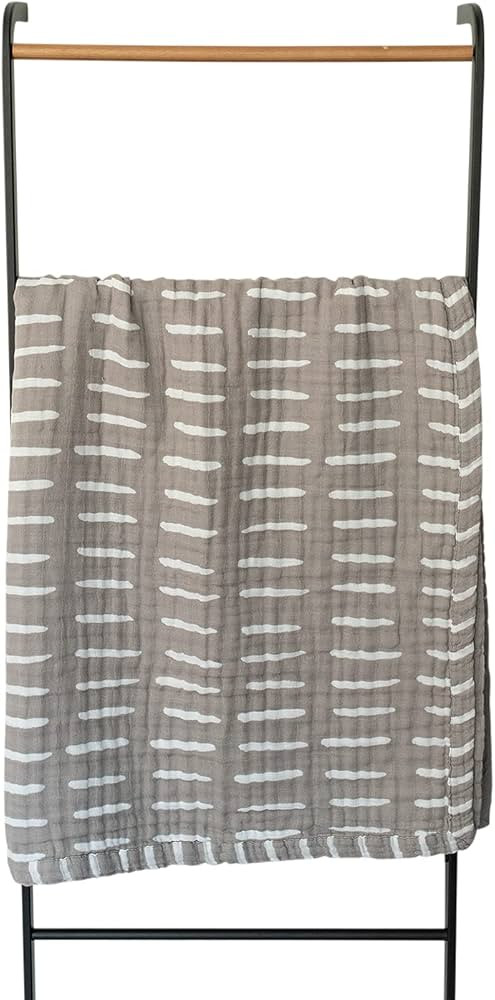 Mebie Baby Muslin Quilt, Grey Dash, 100% Muslin Cotton Baby Blankets for Girls and Boys, Muslin B... | Amazon (US)