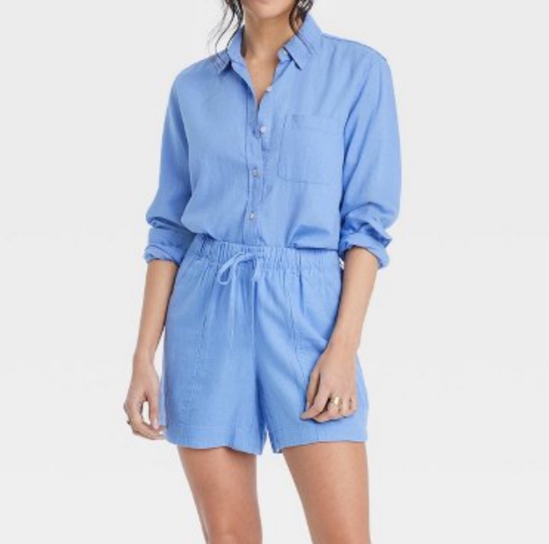 Getting ready for spring! Cute and comfy linen set to wear for errands or to the beach or pool. Love the pull on shorts and button down shirt. Wear together or separately. HOC Summer #hocsummer

#LTKstyletip #LTKfindsunder50 #LTKSeasonal