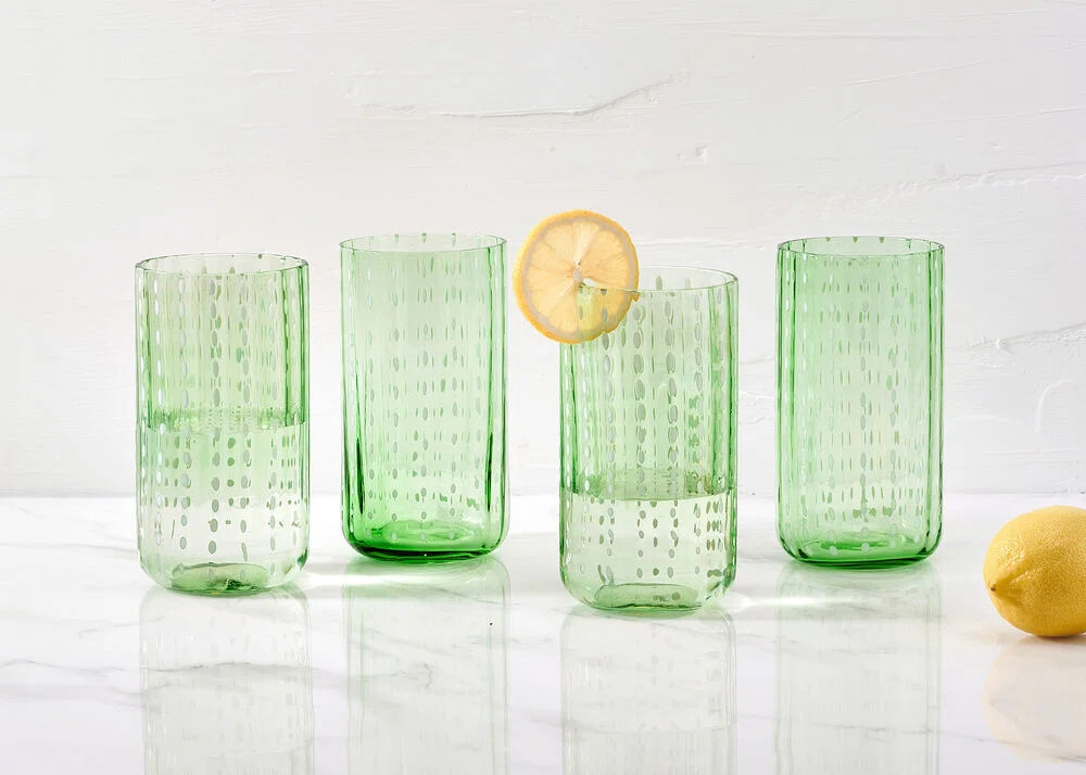 Darbie Angell Dappled Clouds Double Highball Glasses | Wayfair | Wayfair North America