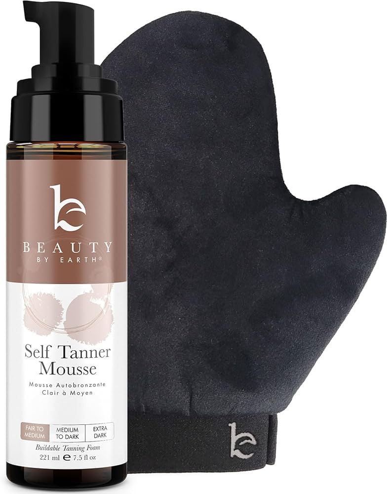 Self Tanner Tanning Mousse Kit - USA Made with Natural & Organic Ingredients, Self Tanner Mousse ... | Amazon (US)