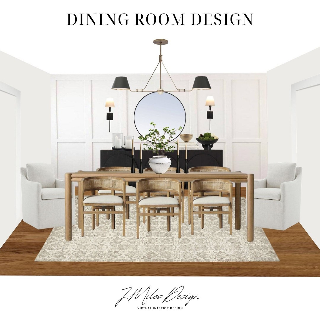 Effortless elegance for your dining space ✨ Neutral layers, sculptural lighting, and that mix of textures give this room a high-end look without the high-end price. Loving the contrast of soft upholstery with clean-lined wood and black accents!

#DiningRoomDesign #ModernTraditional #NeutralHome #AffordableFinds #InteriorInspo #DiningRoomGoals #HomeDecor #TransitionalStyle #LTKinteriors

#LTKHome