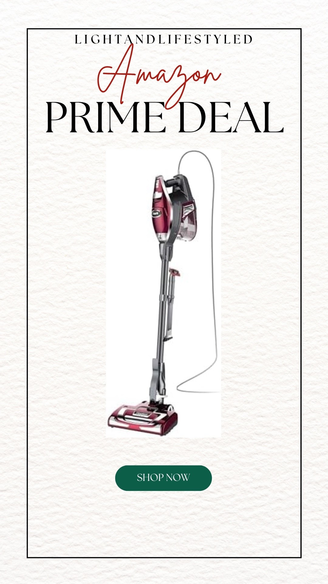 HIGHLY RECOMMEND!! We own TWO- one at home and one at the boys apartment- this is the lowest price all year!!! Shark HV322 Rocket Deluxe Pro Corded Stick Vacuum with LED Headlights, XL Dust Cup, Lightweight, Perfect for Pet Hair Pickup, Converts to a Hand Vacuum, with Pet Attachments, Bordeaux/Silver // Amazon's Choice
4K+ bought in past month  

@amazon, #founditonamazon #amazonpartner, #ad @amazonhome

#LTKSaleAlert #LTKHome #LTKPets