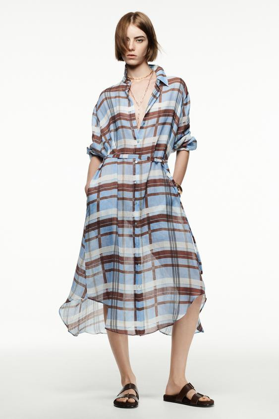 ZW COLLECTION RAMIE SHIRT DRESS | Zara US