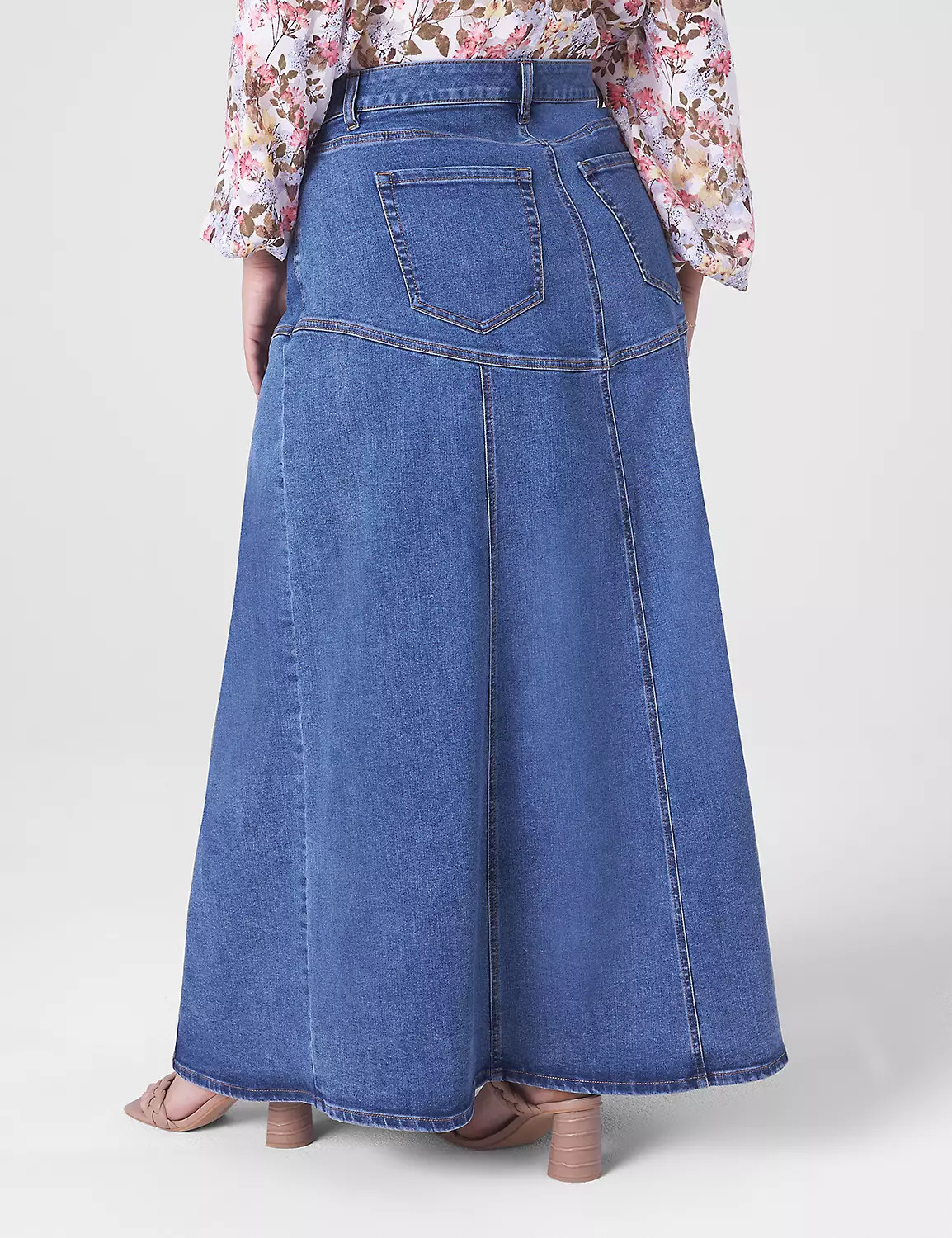 High-Rise Denim Maxi Skirt | LaneBryant | Lane Bryant (US)