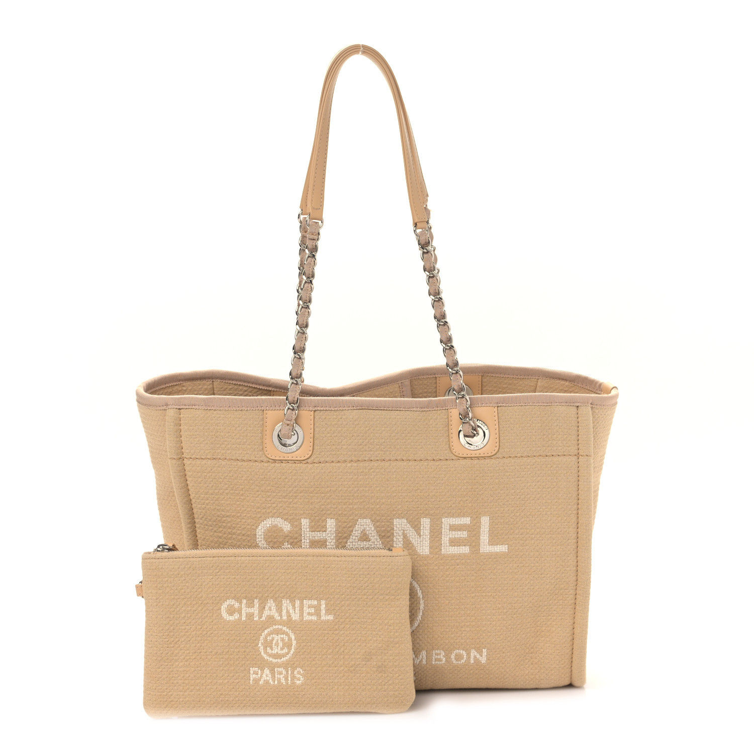 Mixed Fibers Small Deauville Tote Beige | FASHIONPHILE (US)