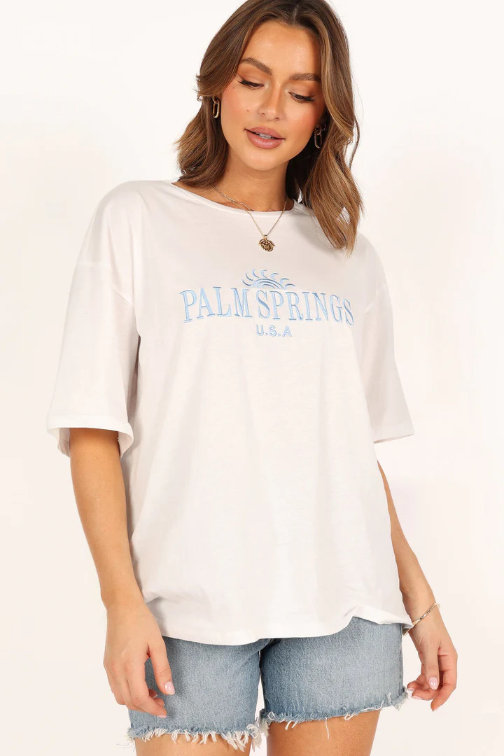 Palm Springs Tee - White | Petal & Pup (US)