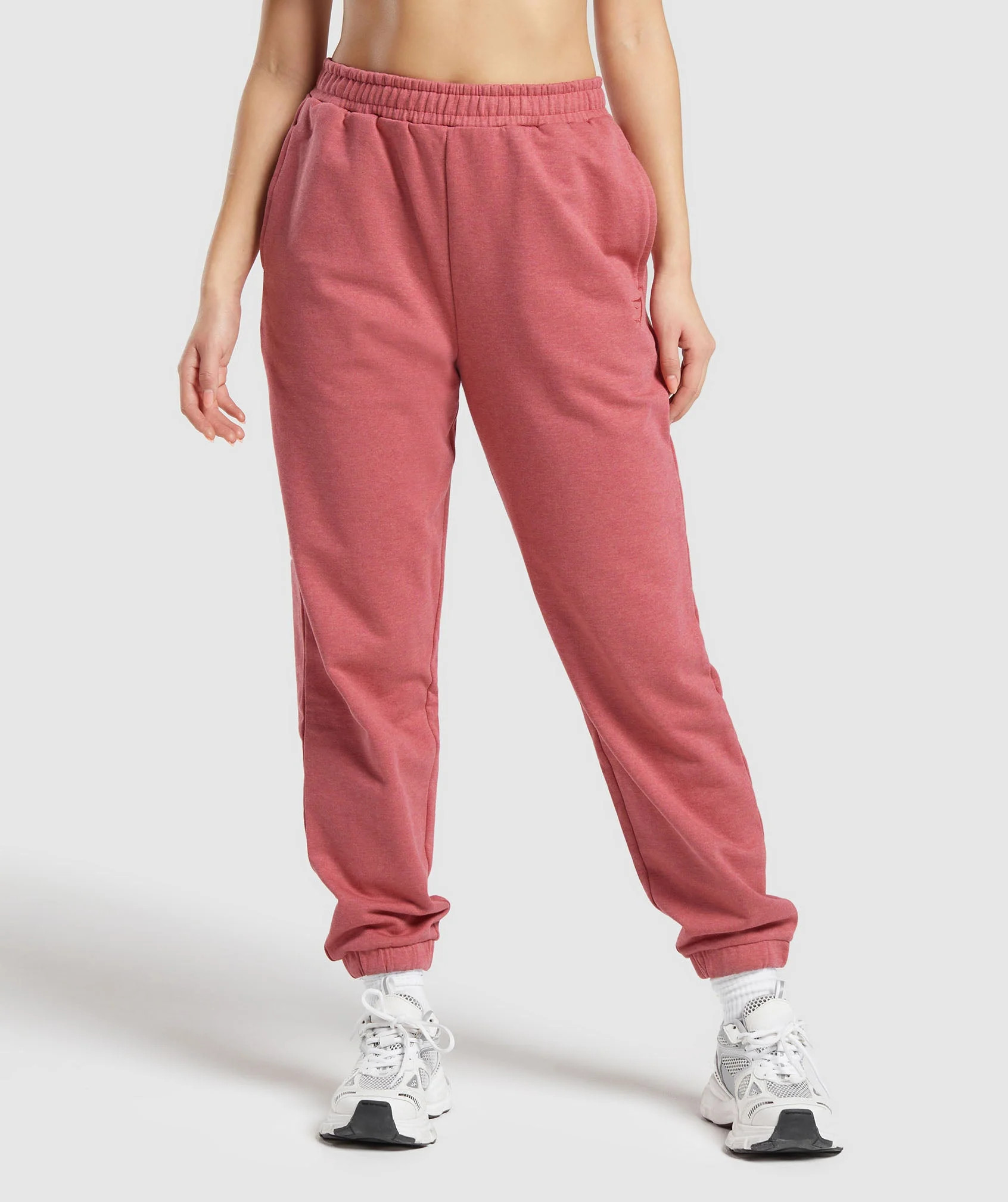 Gymshark Rest Day Sweats Joggers - Bros Heritage Pink Marl | Gymshark US