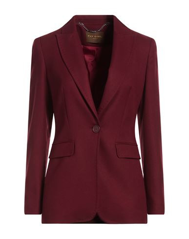Fly Girl Woman Blazer Burgundy Size 10 Polyester, Viscose, Elastane | YOOX (US)