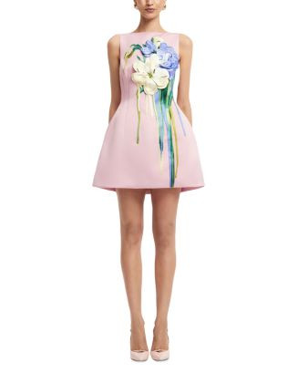 Embroidered Boat Neck Mini Dress | Bloomingdale's (US)