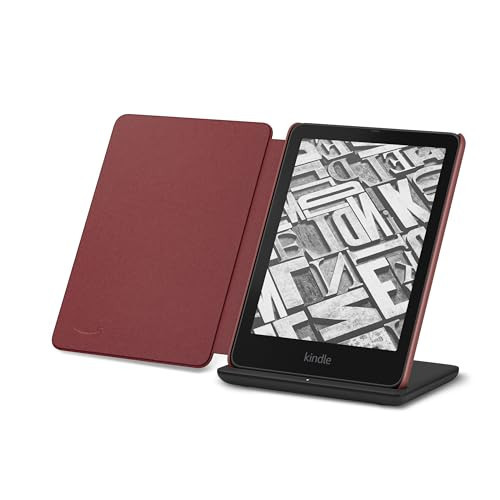Kindle Paperwhite Signature Edition Essentials Bundle including All-new Kindle Paperwhite Signature Edition (32GB) - Black, Premium Leather Cover - Ruby, and Wireless Charging Dock | Amazon (US)