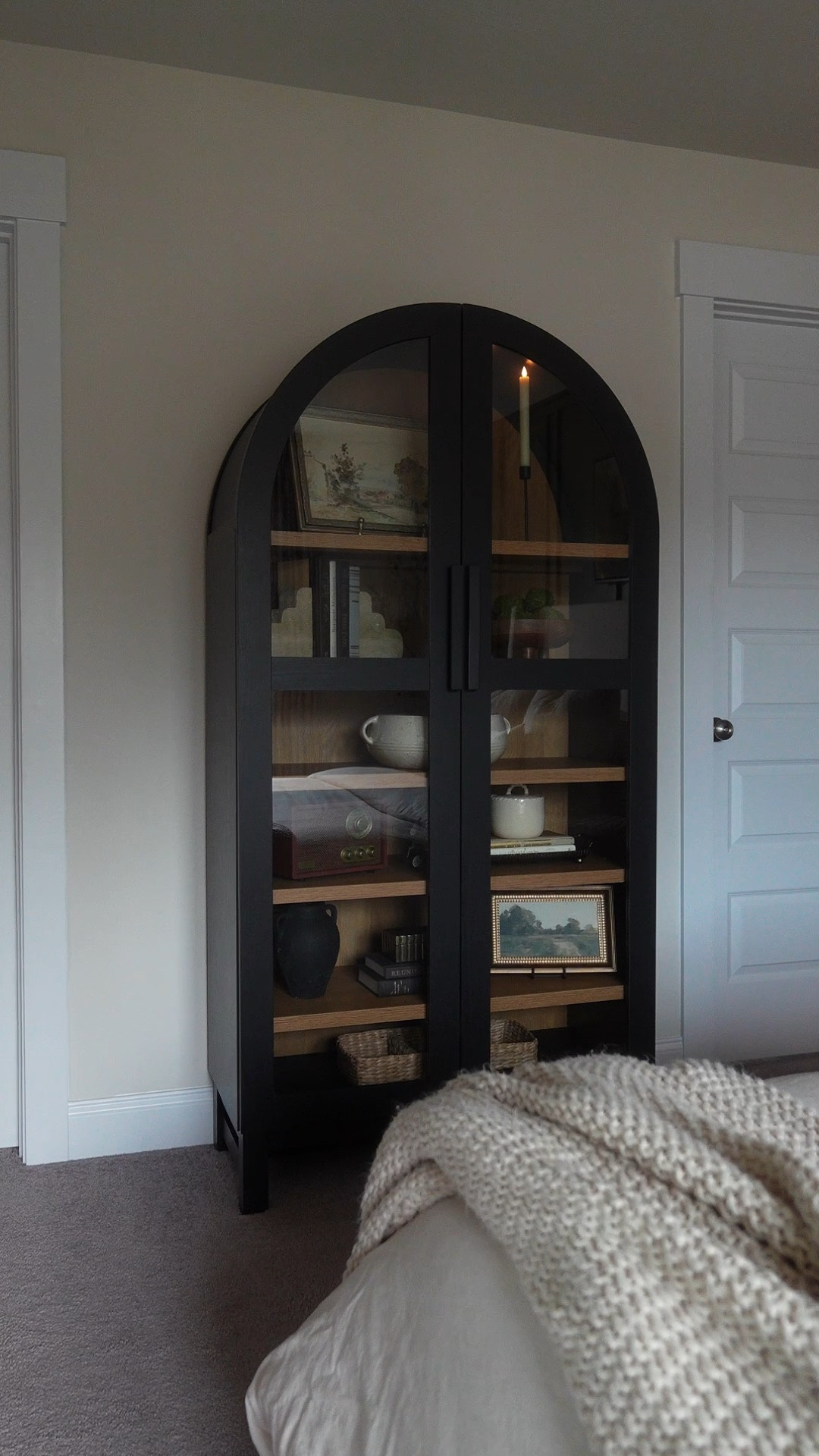 Arch Cabinet in our primary bedroom 🖤

#LTKHome #LTKU