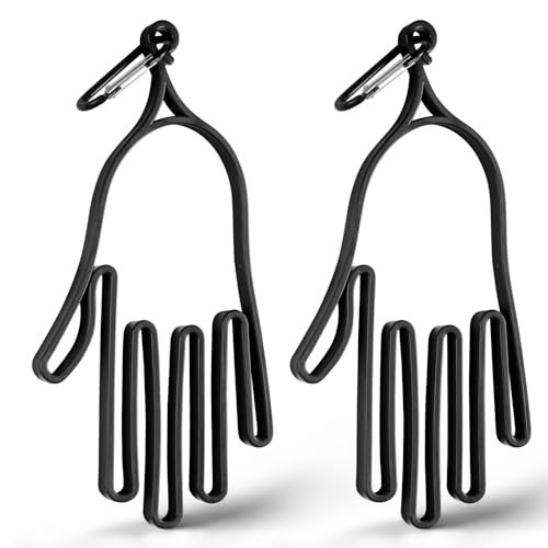 FINGER TEN Golf Gloves Stretcher Holder Hanger Keeper Dryer Shaper Tool Accessories Durable Glove Support Frame Guardian Hook to Bag Gifts for Men Women Golfer (Black-2 Pack, Large) | Amazon (US)