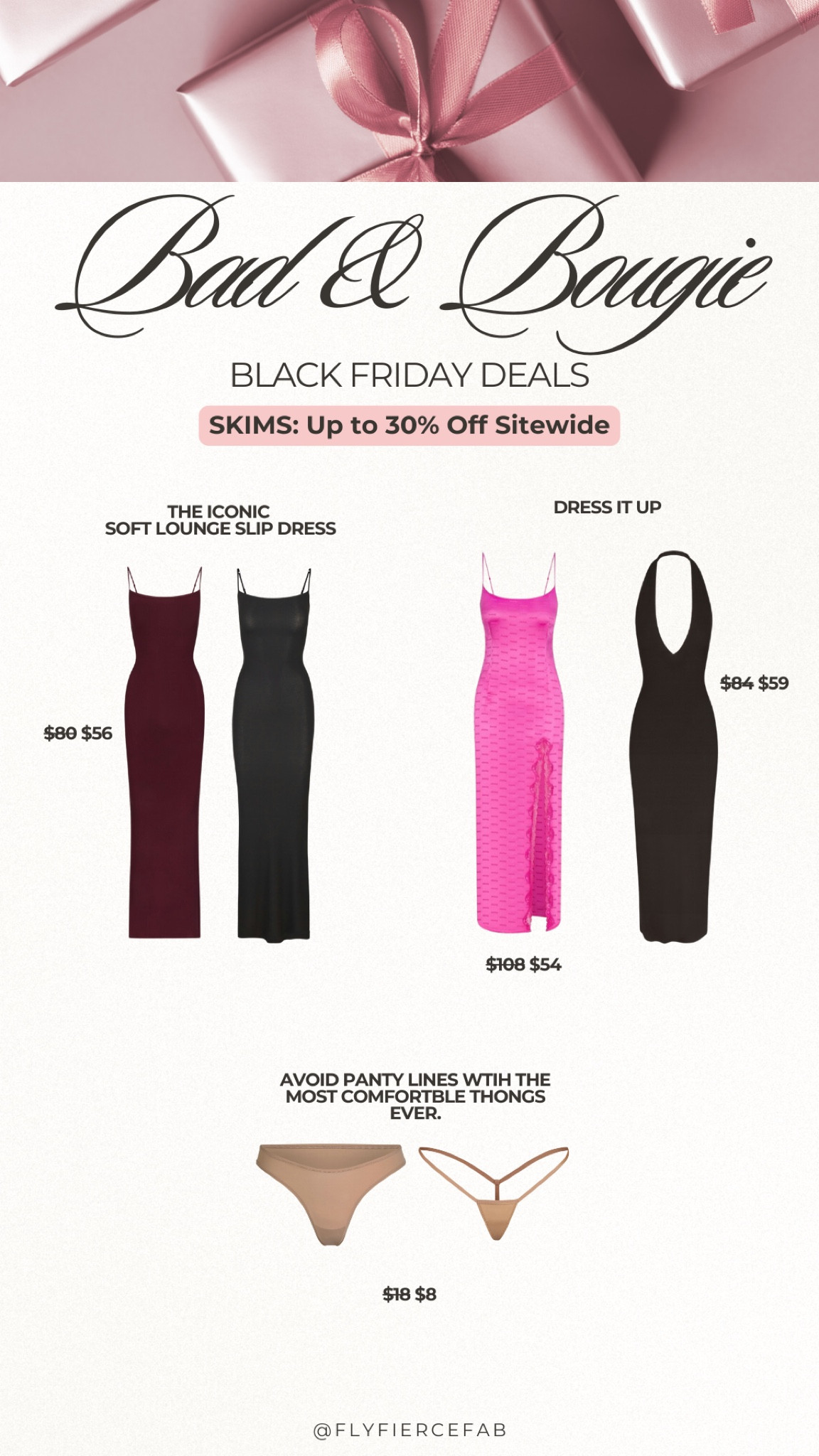 For the first time ever SKIMS is doing up to 30% off sitewide for Black Friday! 🛍️✨ this is a great time to treat yourself, or pick up some gifts for her.

My all time favorite from SKIMS is there soft lounge slip dress. It fits like a dream, flatter your curves, and it is tall girl friendly. I wear it in a size small.

Also, if you are looking for some good undergarments to help you avoid visible panty lines, definitely check out their thongs. They are the most comfortable thongs I’ve ever worn 🙌🏾😫.

#LTKCyberWeek #LTKGiftGuide #LTKHoliday