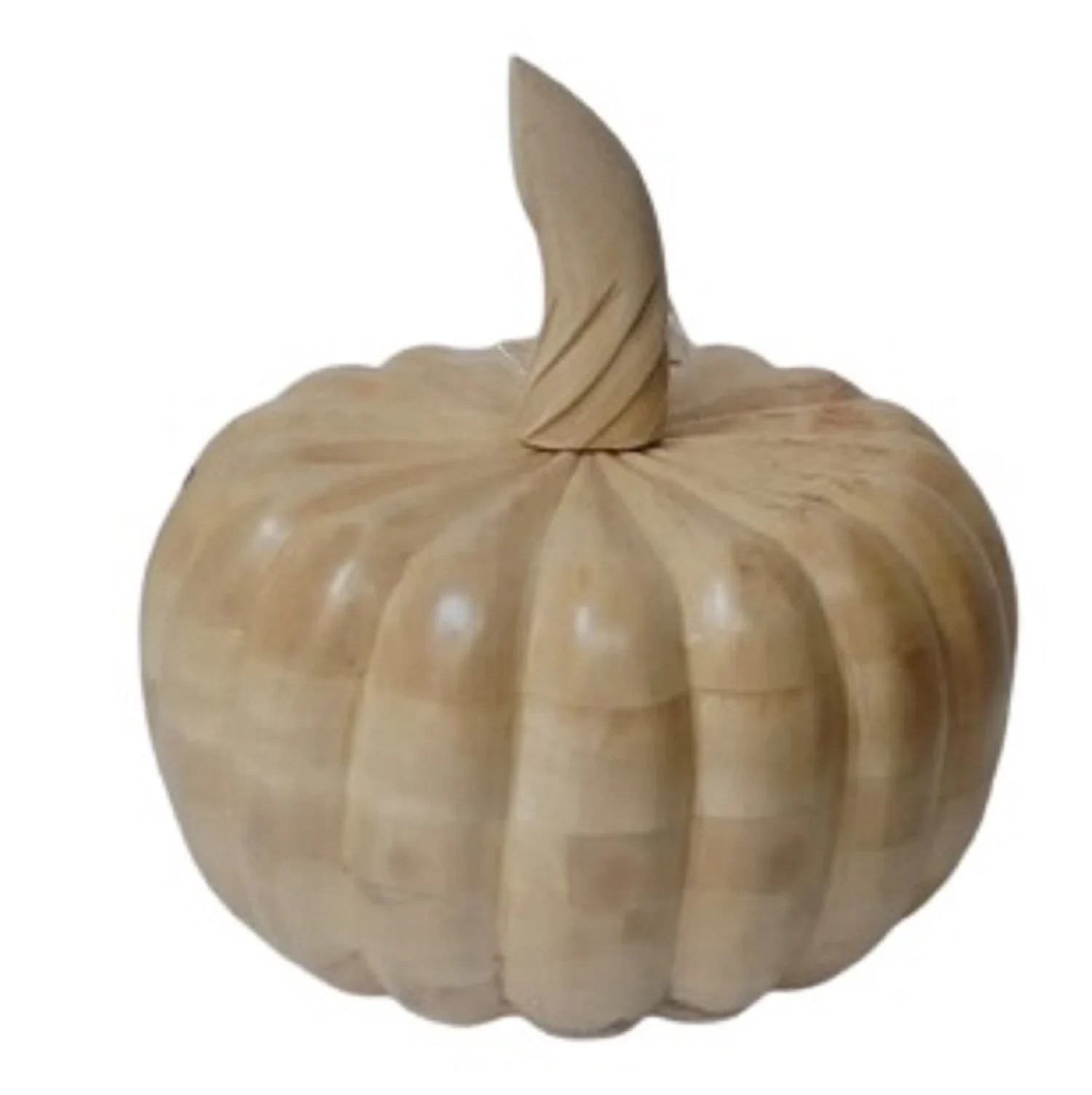 The Holiday Aisle® XL Pumpkin Sun-Bleached Mango Wood Décor | Wayfair | Wayfair North America