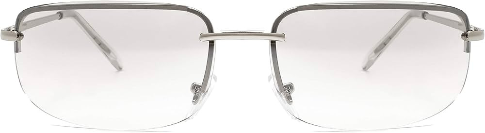 NYS Collection Rimless Gradient Sunglasses - Modern Minimalist Design, 100% UV Protection, for Me... | Amazon (US)