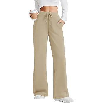 LOMON Womens Wide Leg Sweatpants High Waist Baggy Pants Lounge Joggers | Amazon (US)