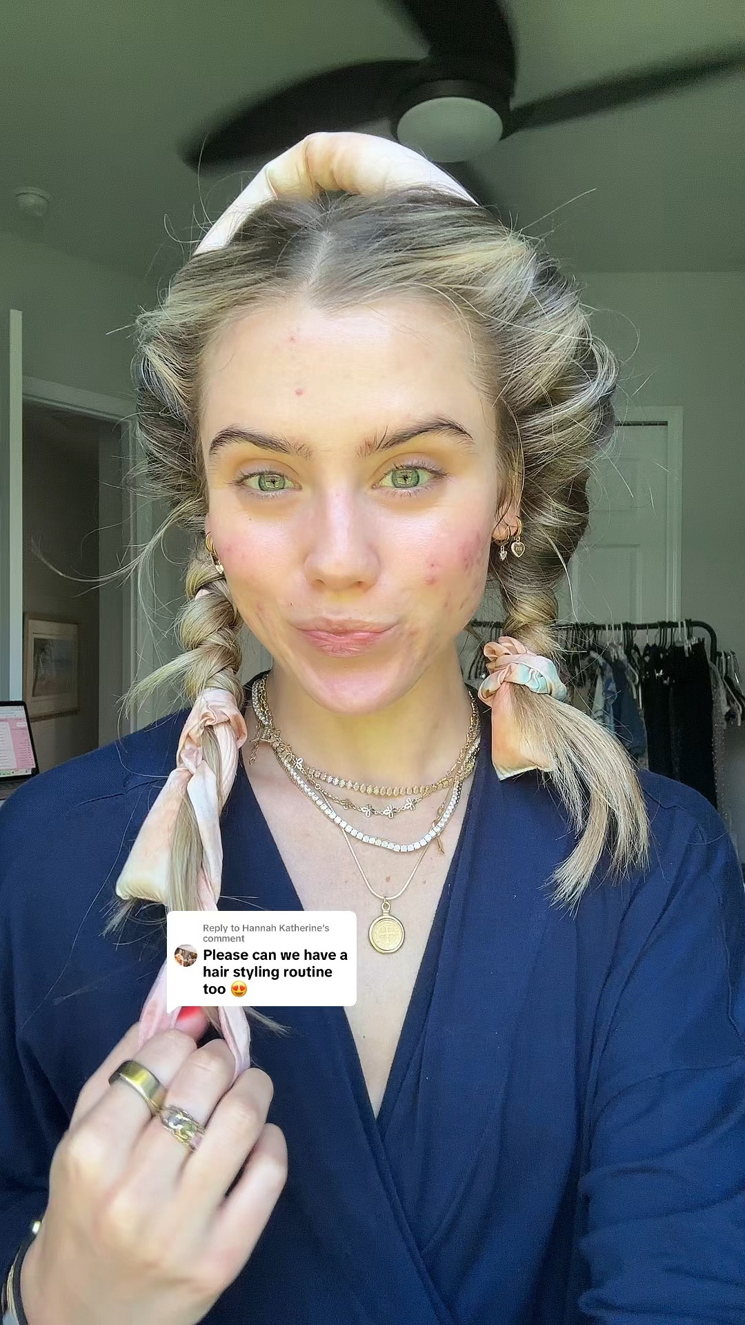 Kitsch Satin Heatless Curling Set - Heatless Hair Curlers to Sleep in - Heatless Curls Overnight - Heatless Curling Rod - No Heat Curls Overnight - Overnight Blowout Rods - Soft Hair Rollers. My greatest hair hack has got to be sleeping in a hair ribbon. This is what gives me my heatless hair curls. These curls are always bouncy, voluminous, shiny, and perfection that require absolutely zero heat, saving my hair on necessary, heat damage while still getting those desirable curls. I have lots of tutorials on how I put them in my hair saved my TikTok and Instagram @sloanevosen. TUTORIAL: https://www.tiktok.com/t/ZP8Y6b72q/ #hair #heatlesscurls #heatlesshair #heatlesswaves #hairstyles #hairhack #hairhealth #heatlesshairstyles #hairroutine #hairribbon #heatlesshaircurler 

#LTKgrwm #LTKFindsUnder50 #LTKBeauty