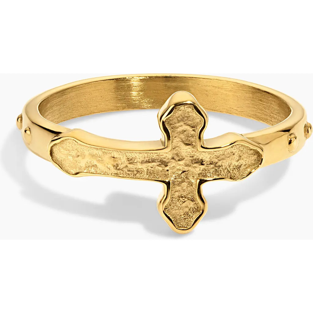 Electric Picks Cross Ring in Gold at Nordstrom, Size 9 | Nordstrom