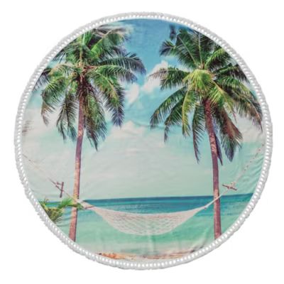 Enchante Home® Summer Turkish Cotton Round Beach Towel | Bed Bath & Beyond