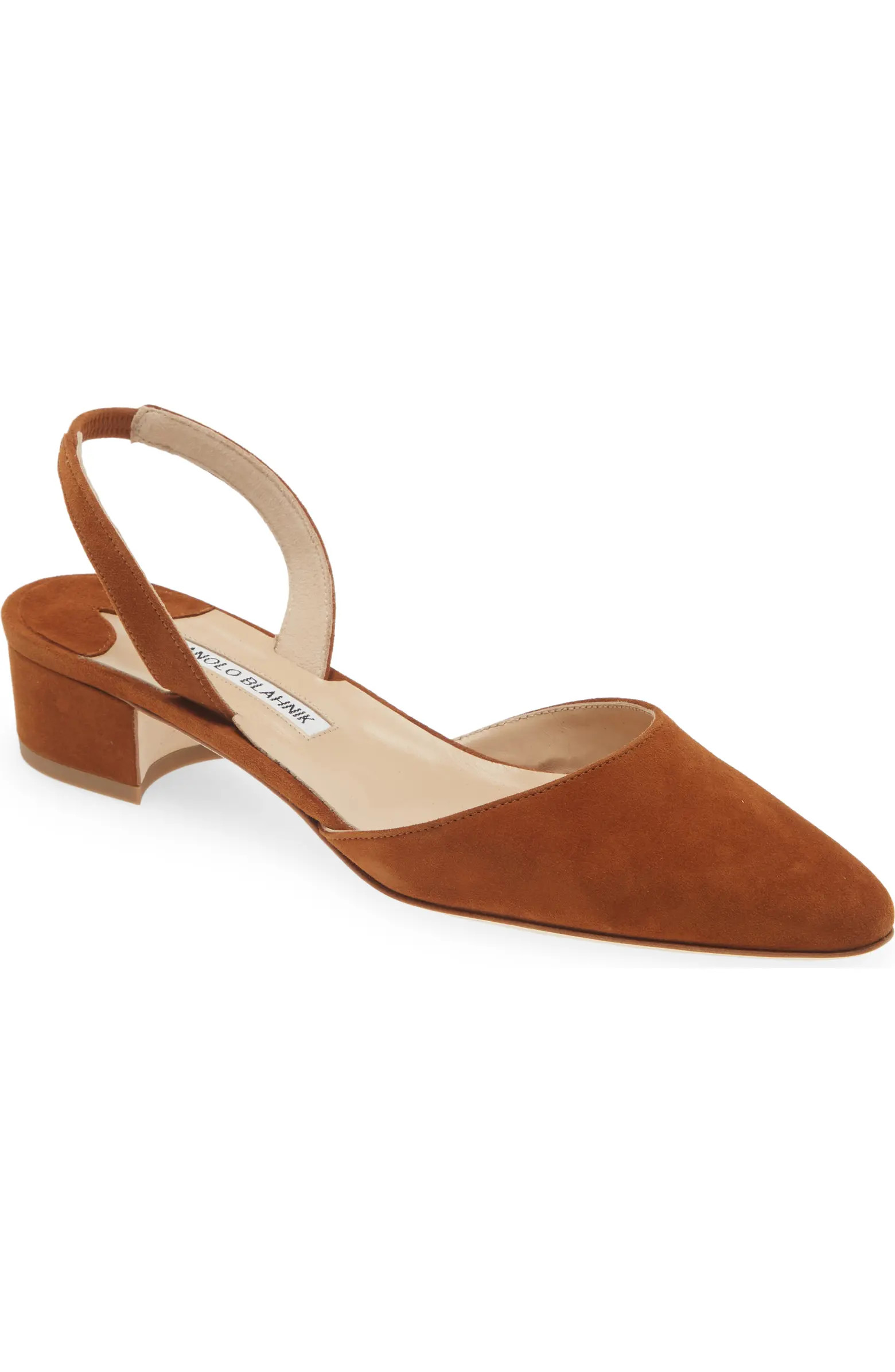 Aspro Block Heel Slingback Suede Pump (Women) | Nordstrom