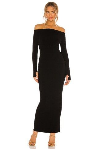 Michael Costello x REVOLVE Off Shoulder Bodycon Maxi Dress in Black from Revolve.com | Revolve Clothing (Global)