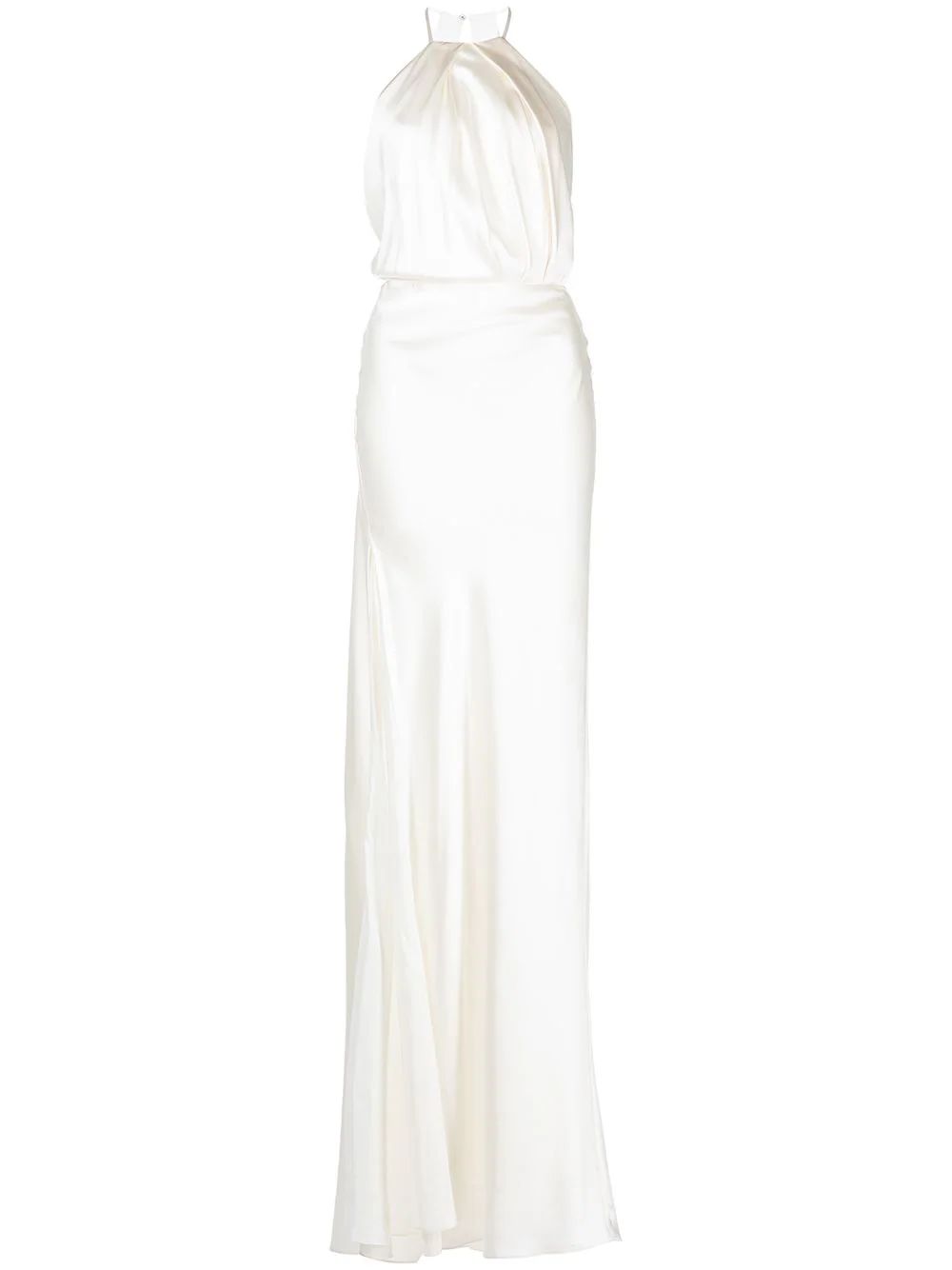 Michelle Mason pleated-detail Silk Gown - Farfetch | Farfetch Global