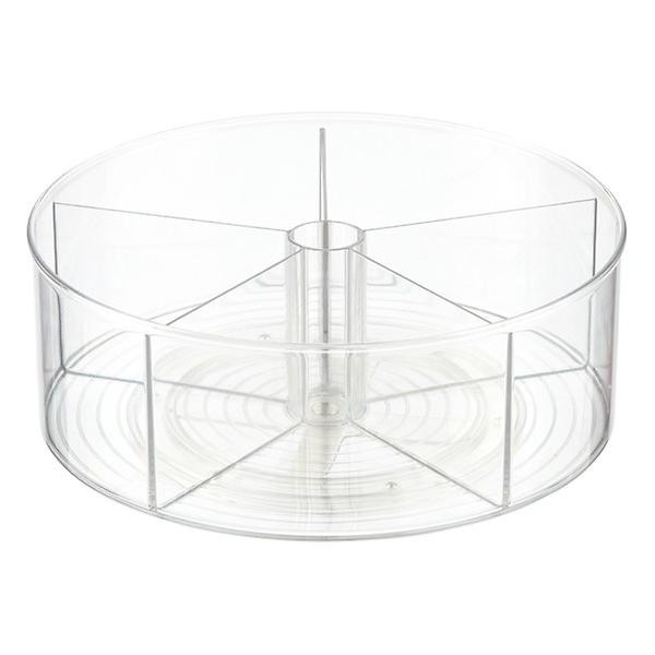 iDESIGN Linus 11" Divided Turntable Clear | The Container Store