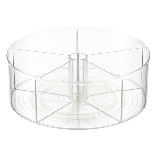 iDESIGN Linus 11" Divided Turntable Clear | The Container Store