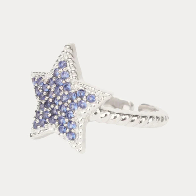 North Star Ring - Silver/Sapphire | BuDhaGirl