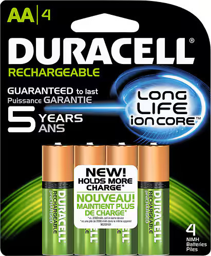 Duracell - Rechargeable AA Batteries (4-Pack) | Best Buy U.S.