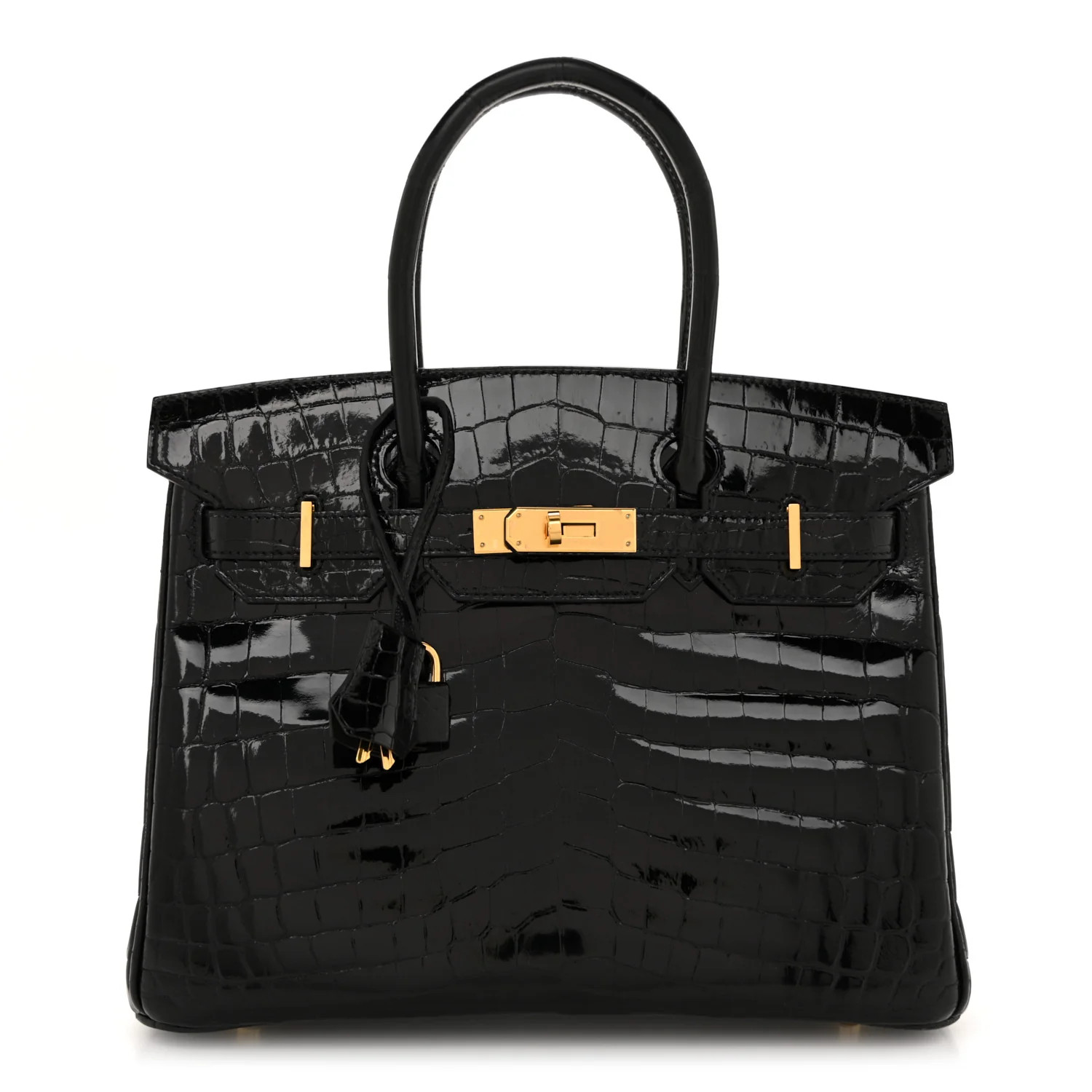 Shiny Niloticus Crocodile Birkin 30 Black | FASHIONPHILE (US)