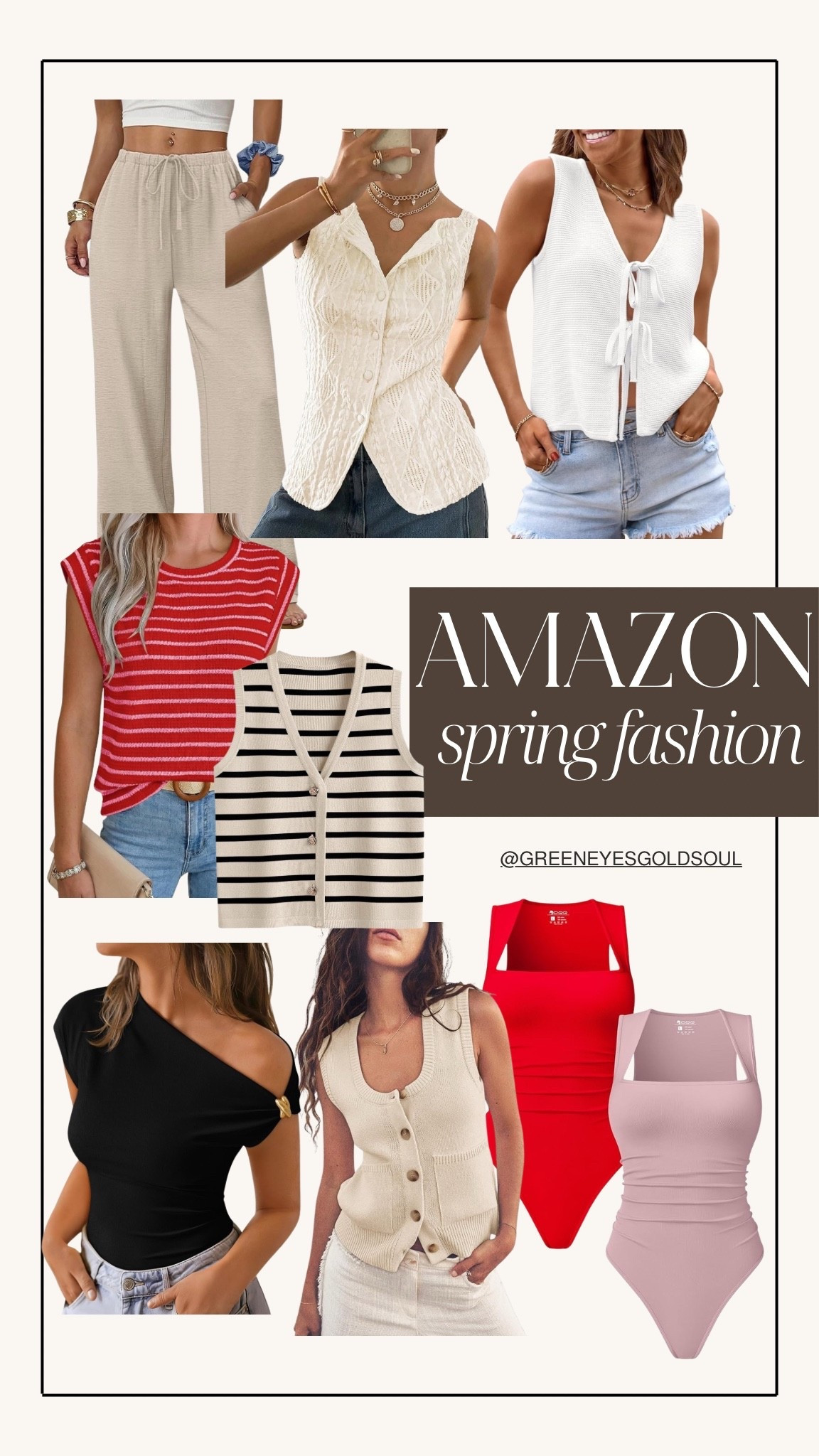 Amazon new spring fashion! 💛

Amazon spring fashion/Amazon finds/Amazon fashion finds/Affordable spring outfits/Spring wardrobe staples/ Spring capsule wardrobe/Everyday spring outfits/Neutral spring outfits/Basics for spring/Under $50 Amazon finds/Knit vest top/Button front vest/Sleeveless knit top/Ribbed tank top/Bodysuit outfit/Linen pants/Wide leg lounge pants/Spring tank tops/Lightweight layers/Transitional spring outfits

#LTKSeasonal #LTKmomlife #LTKootd