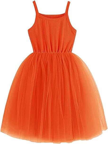 Baby Girls Tutu Dress Long Sleeve Toddler Sleeveless Dresses Infant Tulle Sundress | Amazon (US)
