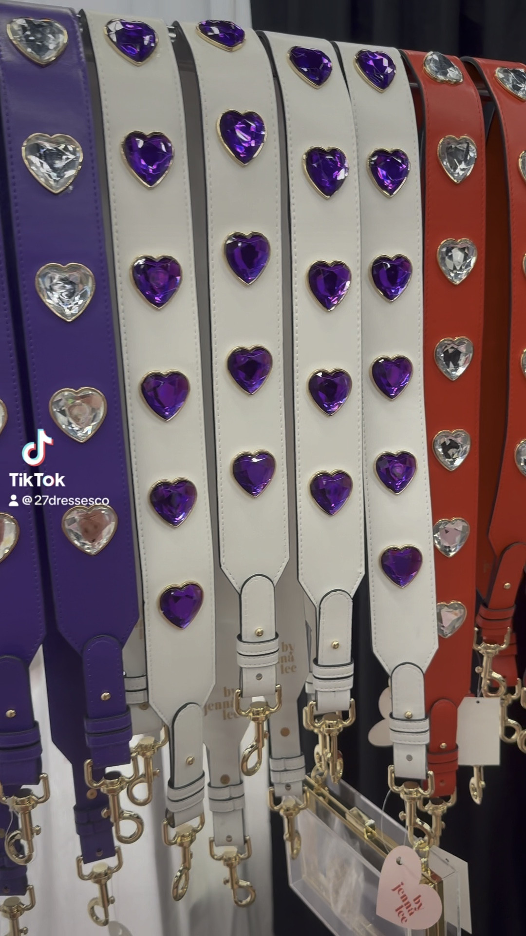 Elevate your game day look with these By Jenna Lee adjustable leather embellished cross body straps 🤍💜💙❤️

#LTKItBag #LTKFindsUnder100 #LTKVideo