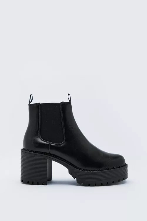 Platform Heeled Chelsea Boots | Nasty Gal (US)