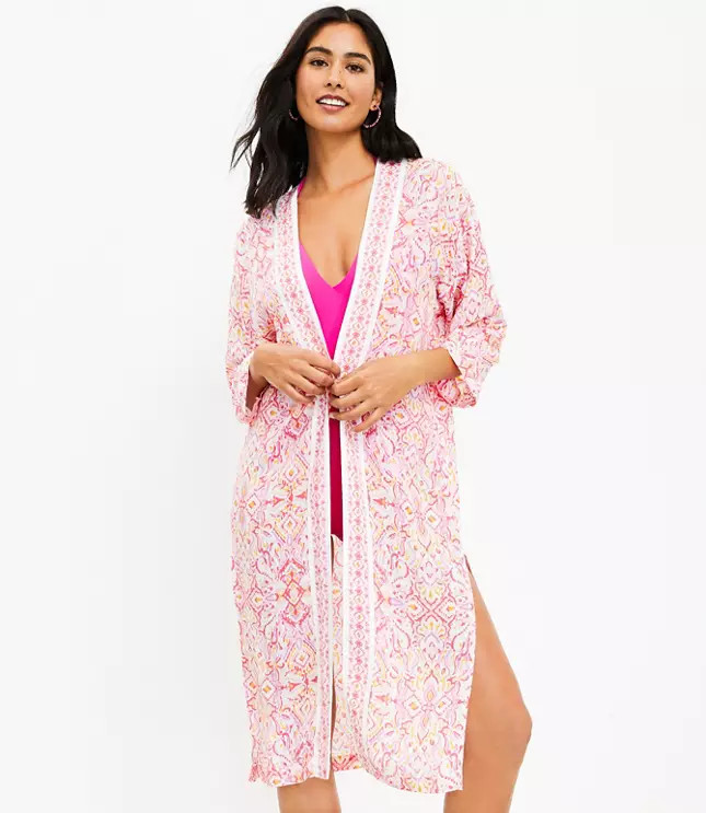 LOFT Beach Ikat Kimono Duster | LOFT