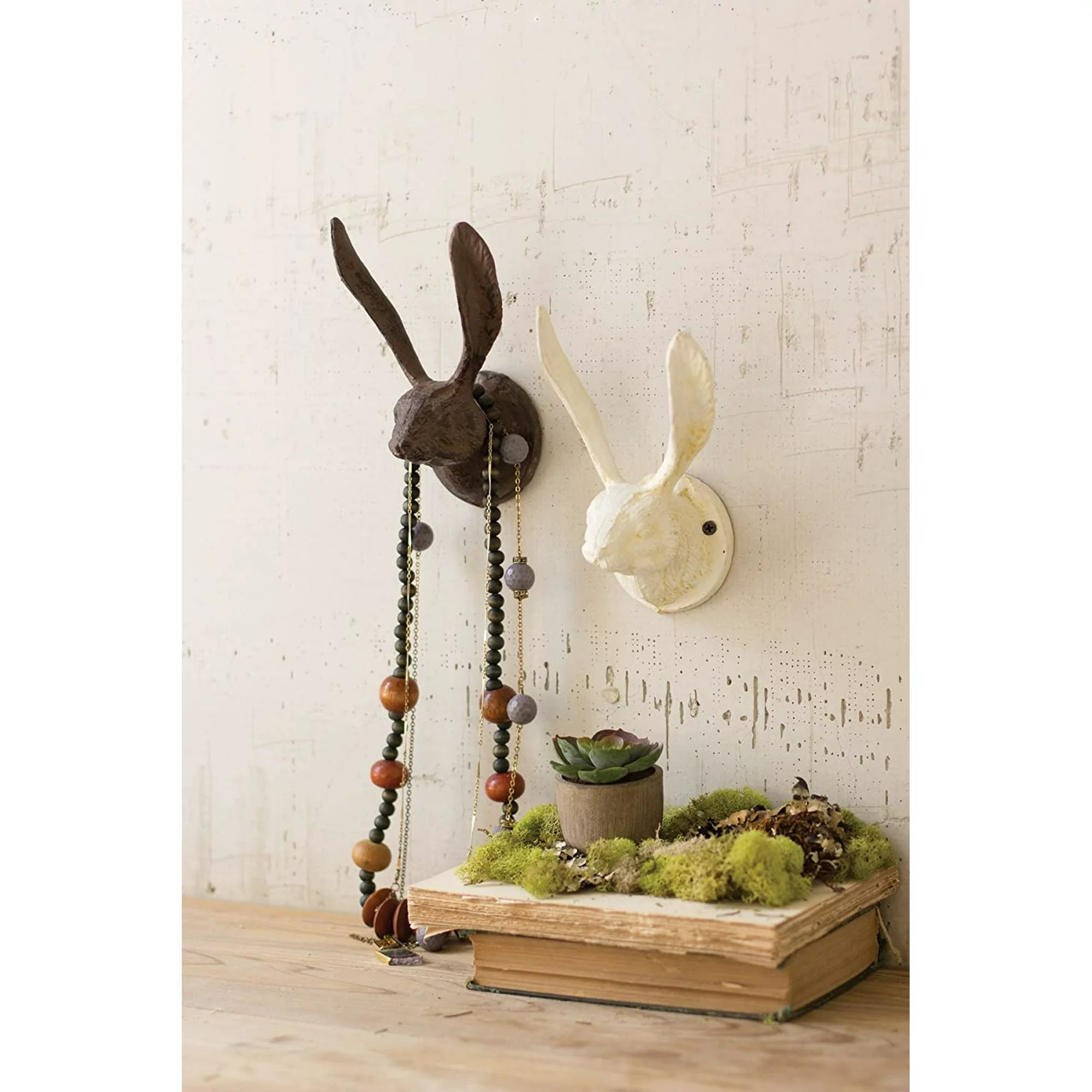 Cast Iron Rabbit Wall Hook, One Size, Antique White | Walmart (US)