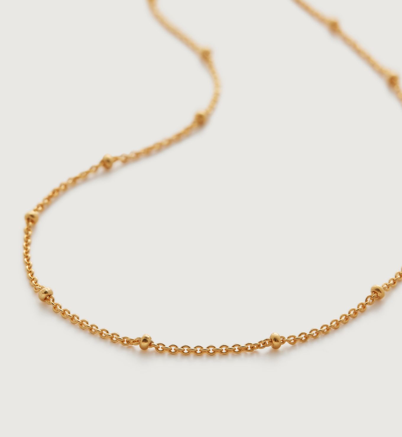 Fine Beaded Chain Necklace 53-61cm/21-24" | Monica Vinader (Global)